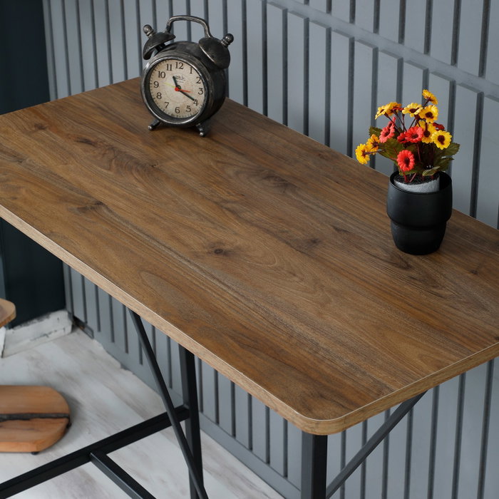 Hanah Home Mesa de bar Nordic Nogal y Negro